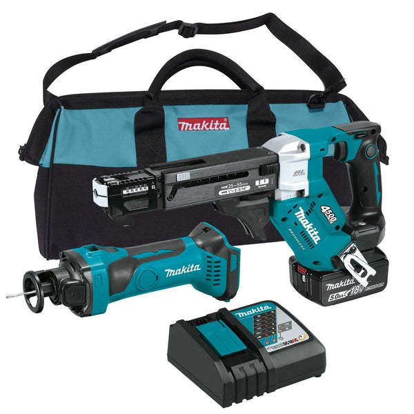 18V LXT 2-Piece Collated Screwdriver and Dry Wall Cut Out Kit